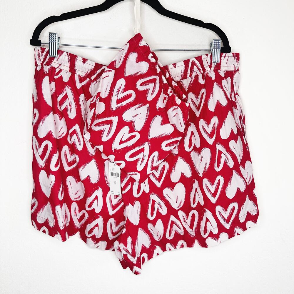 NWT by Anthropologie The Wren Two Piece Heart and Striped Print Boxer Shorts XL - Picture 10 of 16